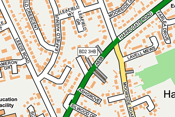 BD2 3HB map - OS OpenMap – Local (Ordnance Survey)
