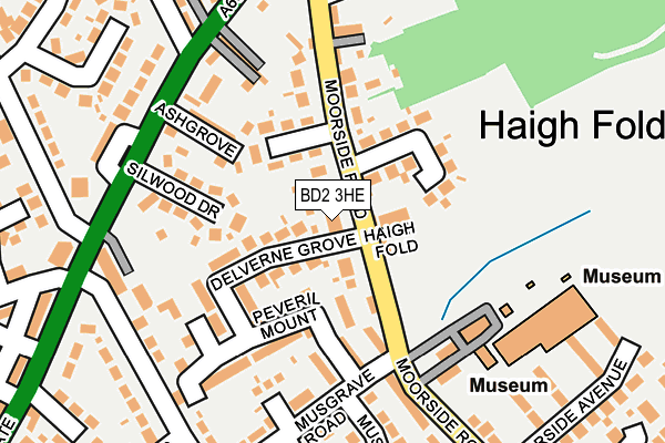 BD2 3HE map - OS OpenMap – Local (Ordnance Survey)