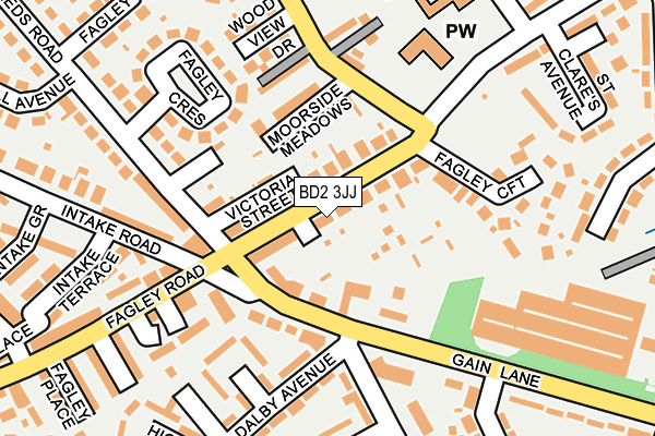 BD2 3JJ map - OS OpenMap – Local (Ordnance Survey)