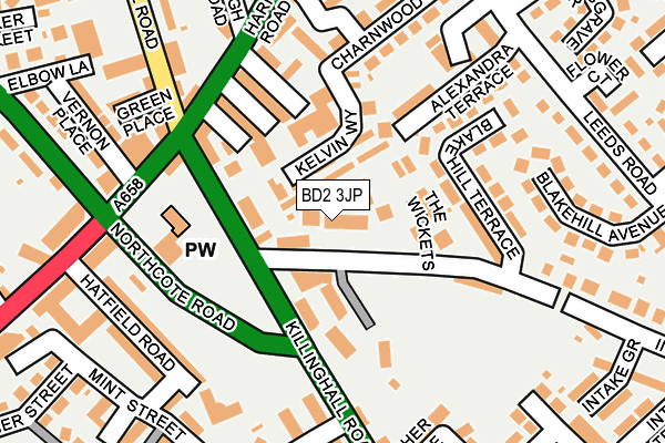 BD2 3JP map - OS OpenMap – Local (Ordnance Survey)