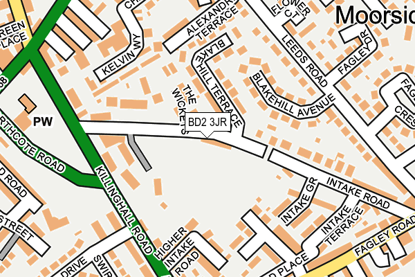 BD2 3JR map - OS OpenMap – Local (Ordnance Survey)