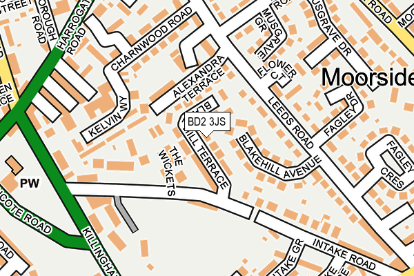 BD2 3JS map - OS OpenMap – Local (Ordnance Survey)