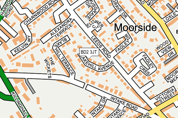BD2 3JT map - OS OpenMap – Local (Ordnance Survey)