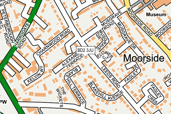 BD2 3JU map - OS OpenMap – Local (Ordnance Survey)