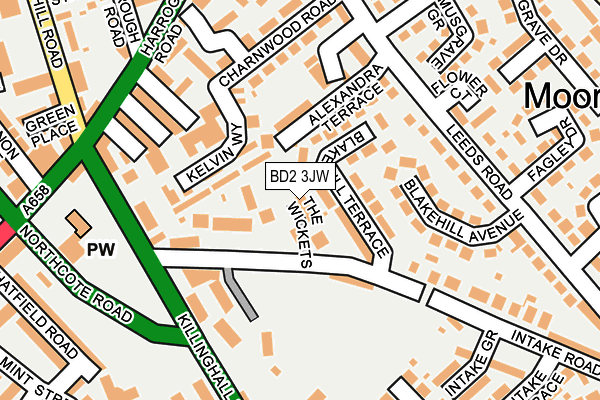 BD2 3JW map - OS OpenMap – Local (Ordnance Survey)