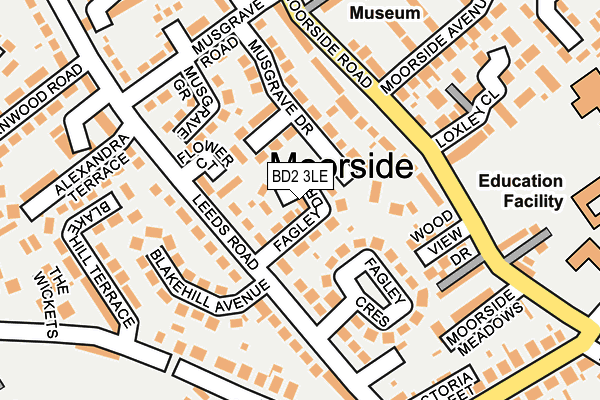 BD2 3LE map - OS OpenMap – Local (Ordnance Survey)