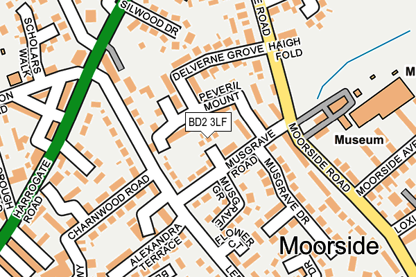 BD2 3LF map - OS OpenMap – Local (Ordnance Survey)