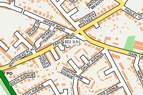 BD2 3LN map - OS OpenMap – Local (Ordnance Survey)