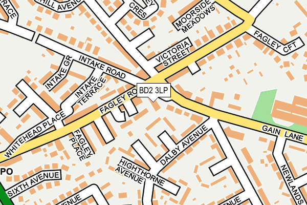 BD2 3LP map - OS OpenMap – Local (Ordnance Survey)