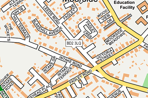 BD2 3LQ map - OS OpenMap – Local (Ordnance Survey)