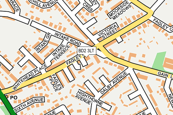 BD2 3LT map - OS OpenMap – Local (Ordnance Survey)