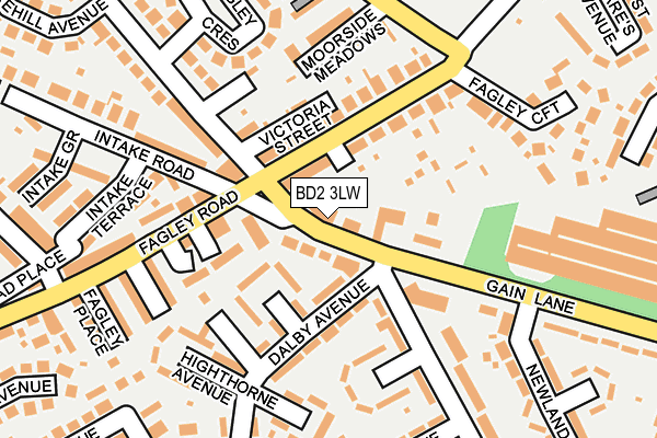 BD2 3LW map - OS OpenMap – Local (Ordnance Survey)