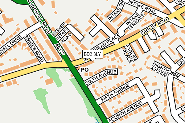 BD2 3LY map - OS OpenMap – Local (Ordnance Survey)