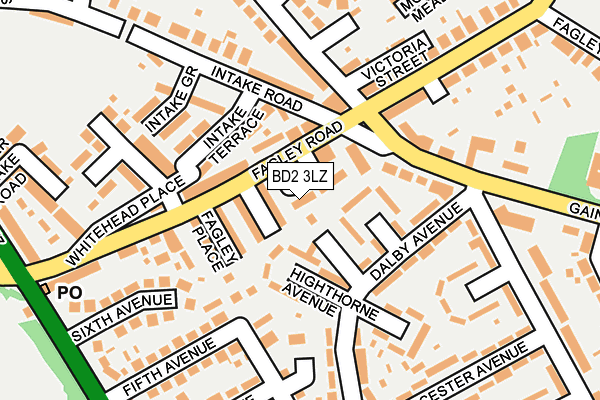 BD2 3LZ map - OS OpenMap – Local (Ordnance Survey)