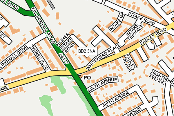 BD2 3NA map - OS OpenMap – Local (Ordnance Survey)