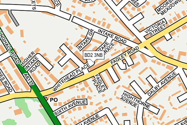 BD2 3NB map - OS OpenMap – Local (Ordnance Survey)