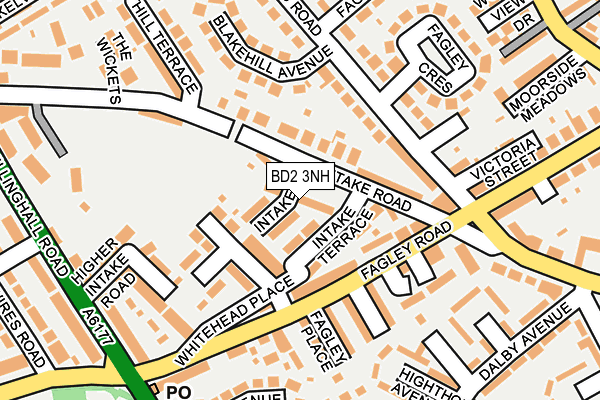 BD2 3NH map - OS OpenMap – Local (Ordnance Survey)