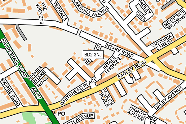 BD2 3NJ map - OS OpenMap – Local (Ordnance Survey)