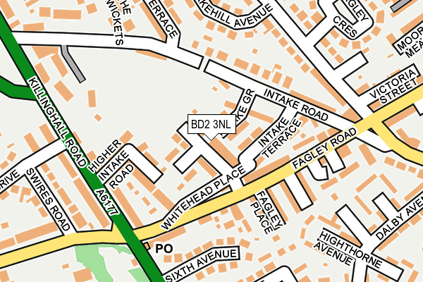 BD2 3NL map - OS OpenMap – Local (Ordnance Survey)