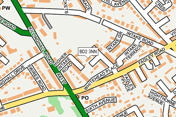 BD2 3NN map - OS OpenMap – Local (Ordnance Survey)