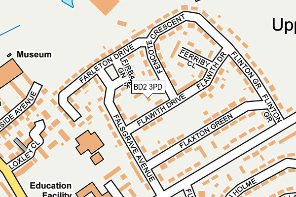 BD2 3PD map - OS OpenMap – Local (Ordnance Survey)