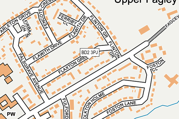 BD2 3PJ map - OS OpenMap – Local (Ordnance Survey)