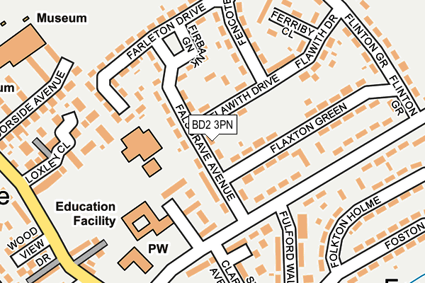 BD2 3PN map - OS OpenMap – Local (Ordnance Survey)
