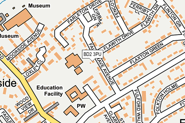 BD2 3PU map - OS OpenMap – Local (Ordnance Survey)