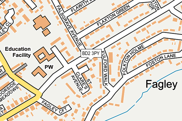 BD2 3PY map - OS OpenMap – Local (Ordnance Survey)