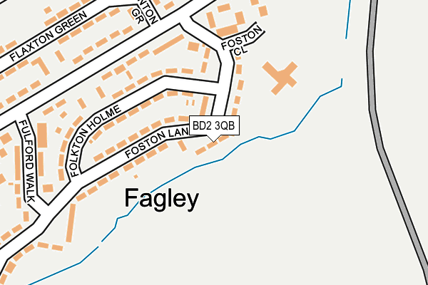 BD2 3QB map - OS OpenMap – Local (Ordnance Survey)