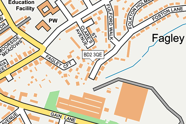 BD2 3QE map - OS OpenMap – Local (Ordnance Survey)