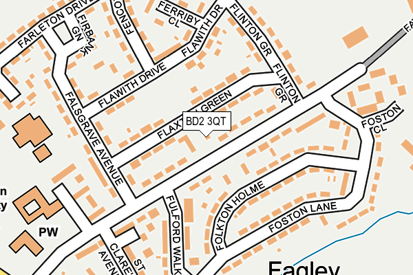 BD2 3QT map - OS OpenMap – Local (Ordnance Survey)