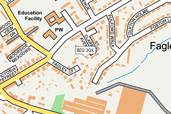 BD2 3QX map - OS OpenMap – Local (Ordnance Survey)