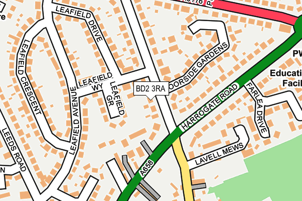 BD2 3RA map - OS OpenMap – Local (Ordnance Survey)