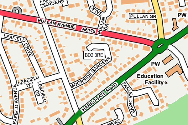 BD2 3RE map - OS OpenMap – Local (Ordnance Survey)