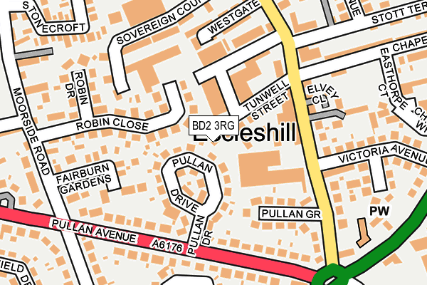 BD2 3RG map - OS OpenMap – Local (Ordnance Survey)