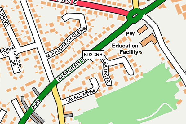 BD2 3RH map - OS OpenMap – Local (Ordnance Survey)