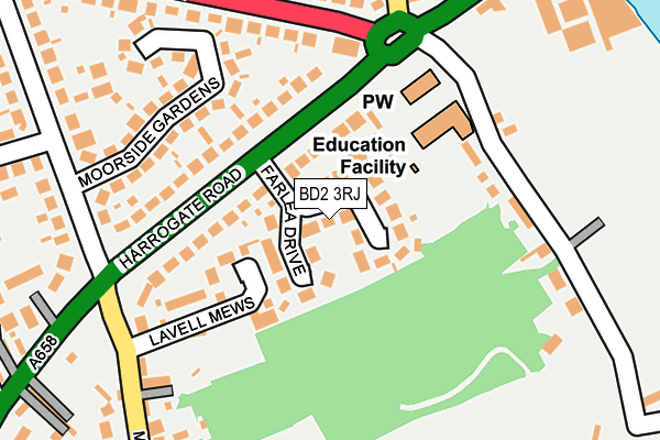 BD2 3RJ map - OS OpenMap – Local (Ordnance Survey)