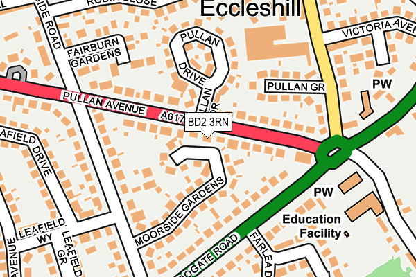 BD2 3RN map - OS OpenMap – Local (Ordnance Survey)