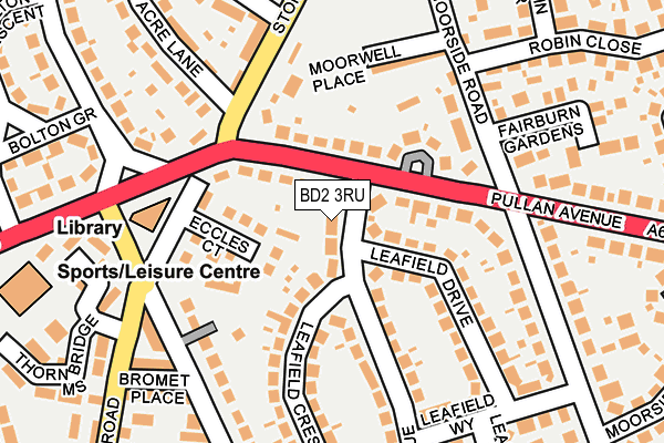 BD2 3RU map - OS OpenMap – Local (Ordnance Survey)