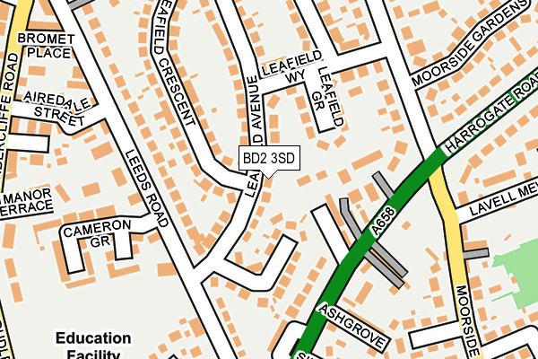 BD2 3SD map - OS OpenMap – Local (Ordnance Survey)