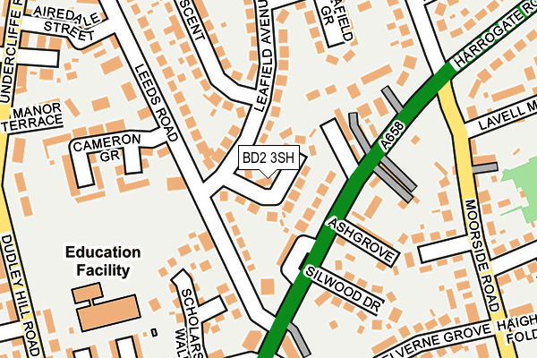 BD2 3SH map - OS OpenMap – Local (Ordnance Survey)