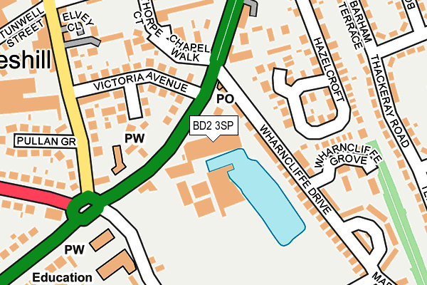 BD2 3SP map - OS OpenMap – Local (Ordnance Survey)