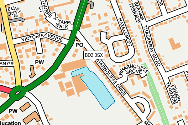 BD2 3SX map - OS OpenMap – Local (Ordnance Survey)