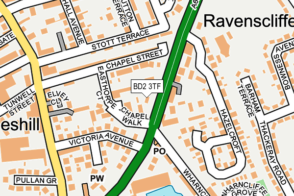 BD2 3TF map - OS OpenMap – Local (Ordnance Survey)