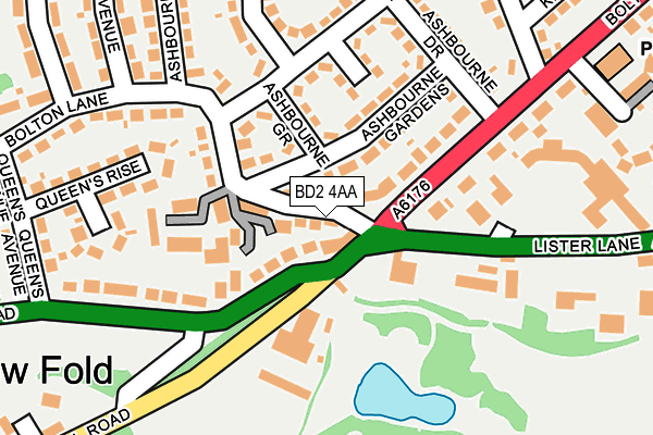 BD2 4AA map - OS OpenMap – Local (Ordnance Survey)