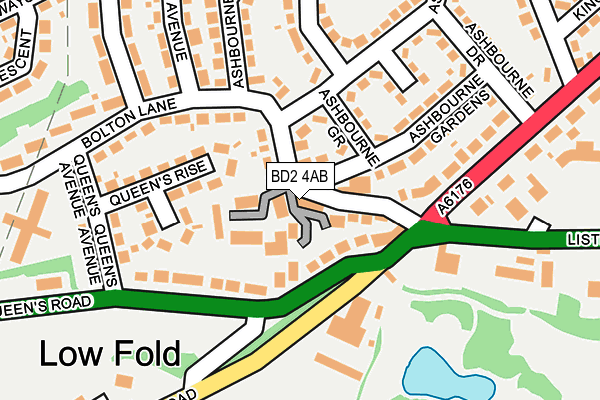 BD2 4AB map - OS OpenMap – Local (Ordnance Survey)