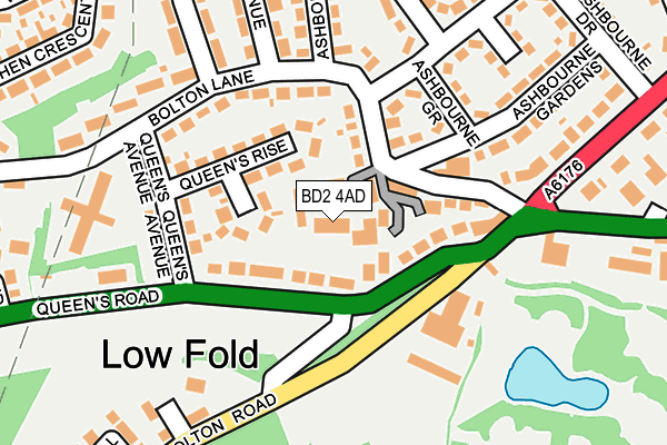 BD2 4AD map - OS OpenMap – Local (Ordnance Survey)