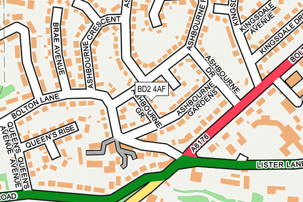 BD2 4AF map - OS OpenMap – Local (Ordnance Survey)
