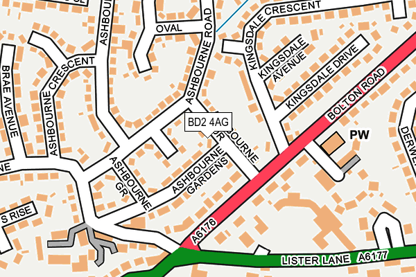 BD2 4AG map - OS OpenMap – Local (Ordnance Survey)